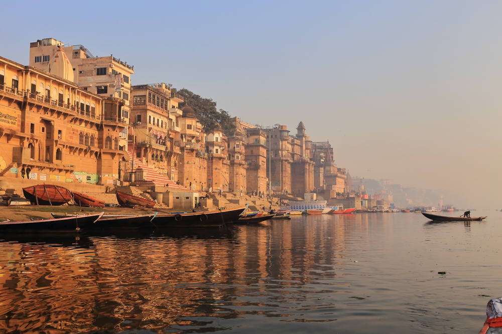 Levé de Soleil sur le Gange 5 - Bénarès Varanasi - Uttar Pradesh - Inde