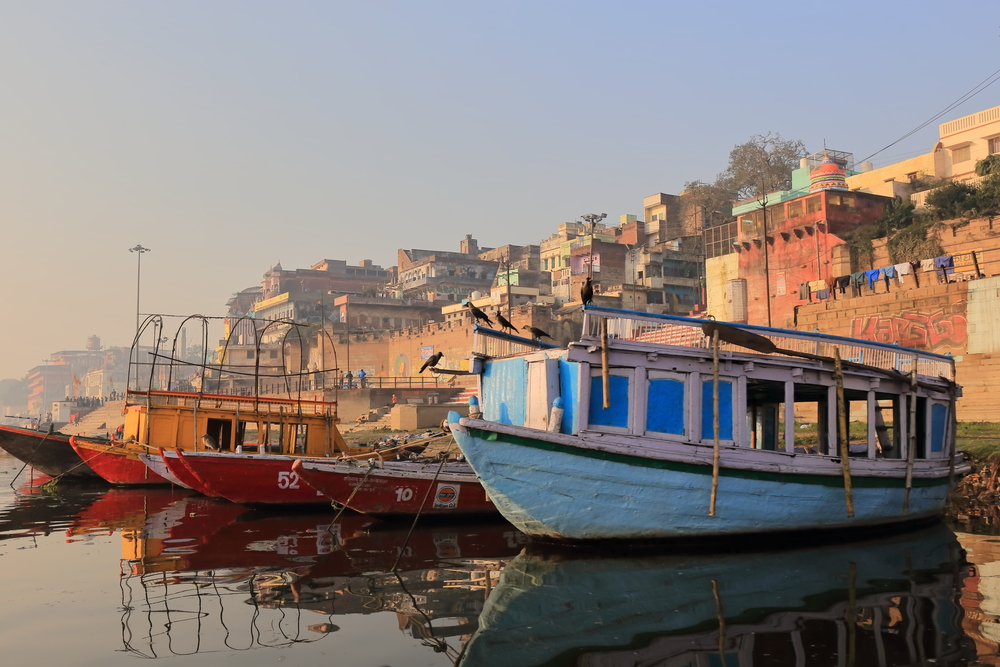 Levé de Soleil sur le Gange 6 - Bénarès Varanasi - Uttar Pradesh - Inde