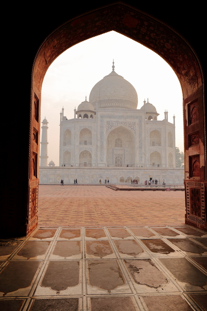 Porte sur le Taj Mahal - Agra - Uttar Pradesh - Inde