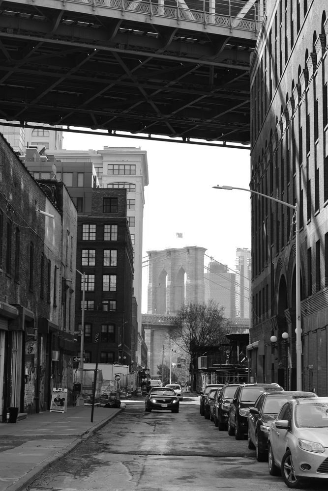 View of Brooklyn Bridge from Plymouth St - Brooklyn - New York