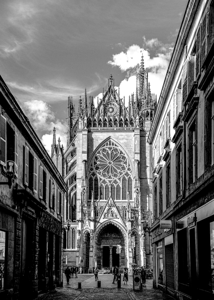 La façade de la cathédrale de Metz