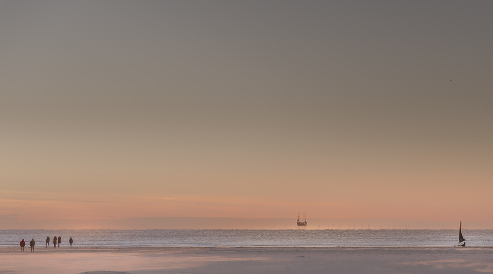 Dutch Beach In Winter