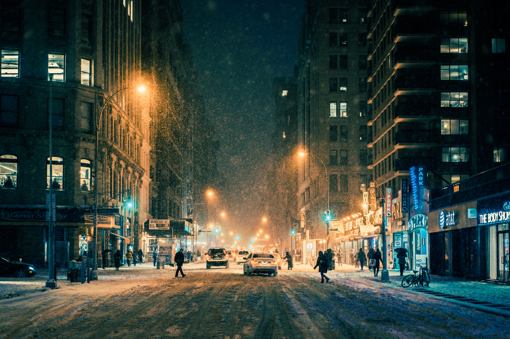 Astor Place - Velvet Snow, NYC