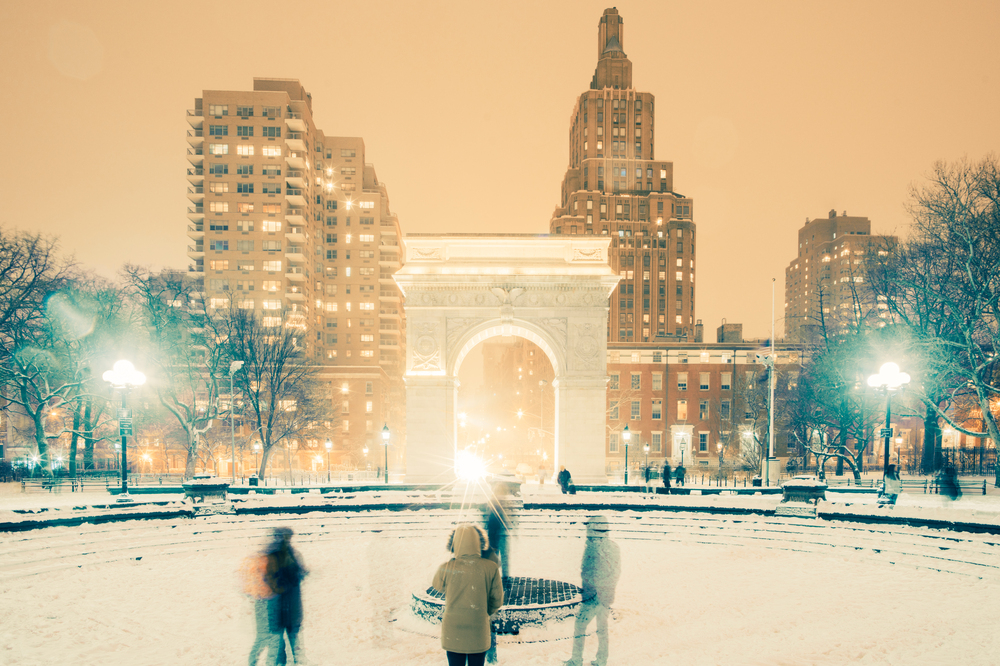 Washington Square Park - Velvet Snow, NYC