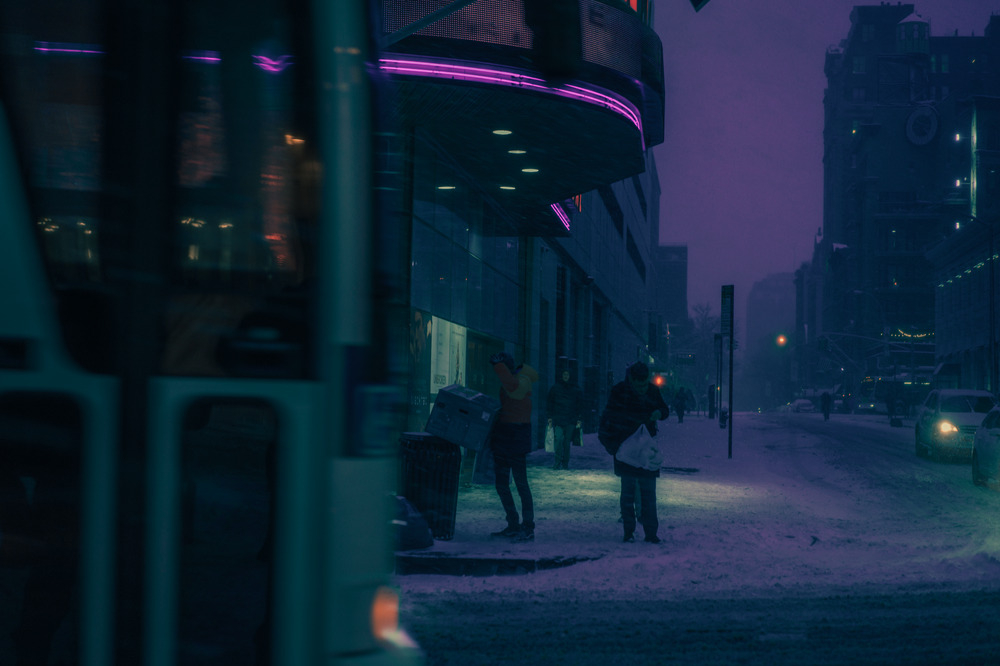 Purple Night - Velvet Snow, NYC