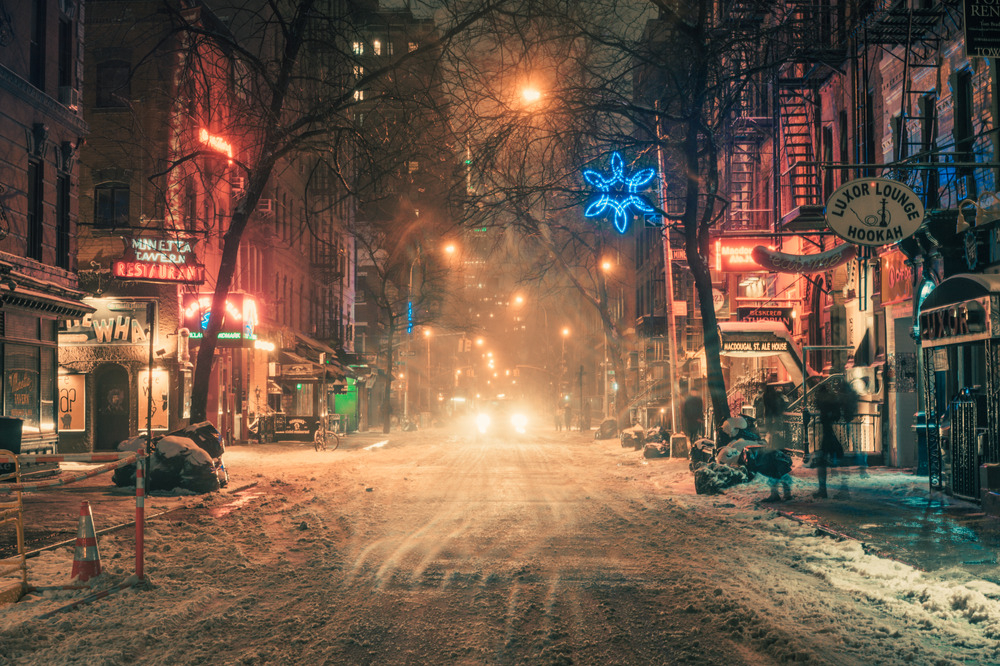 MacDougal Street - Velvet Snow, NYC